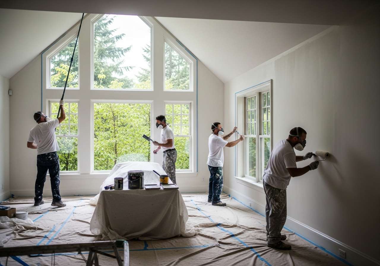 Professional Painters at Work